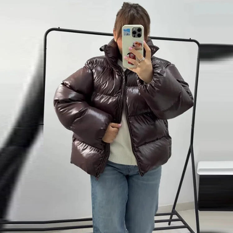Nica Hooded Puffer Jacket - Stylish Winter Coat for Women, Warm Long Sleeve Casual Streetwear Winter Coats 14