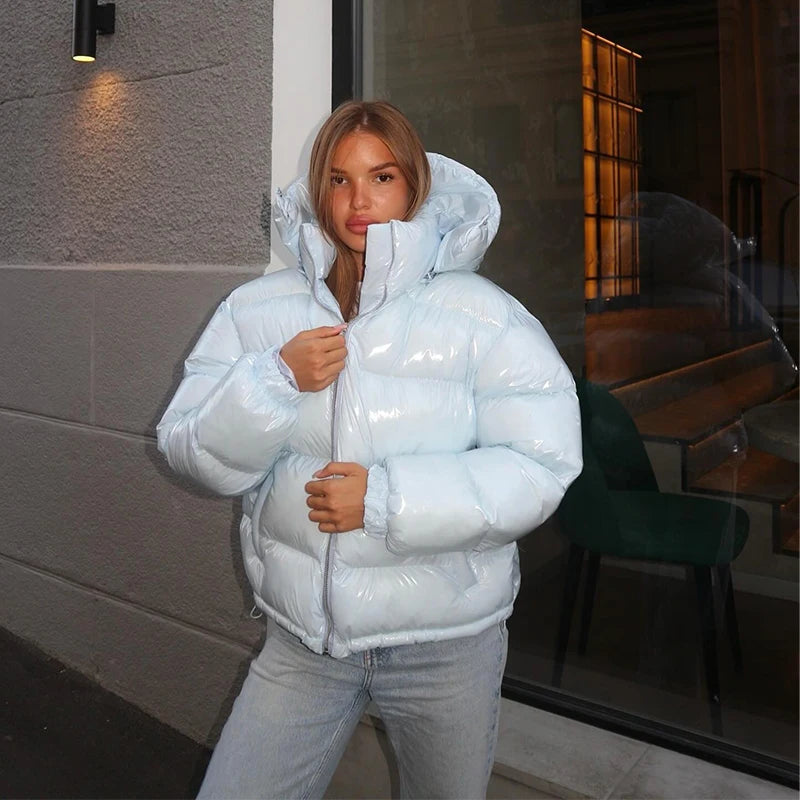 Nica Hooded Puffer Jacket - Stylish Winter Coat for Women, Warm Long Sleeve Casual Streetwear Winter Coats 8