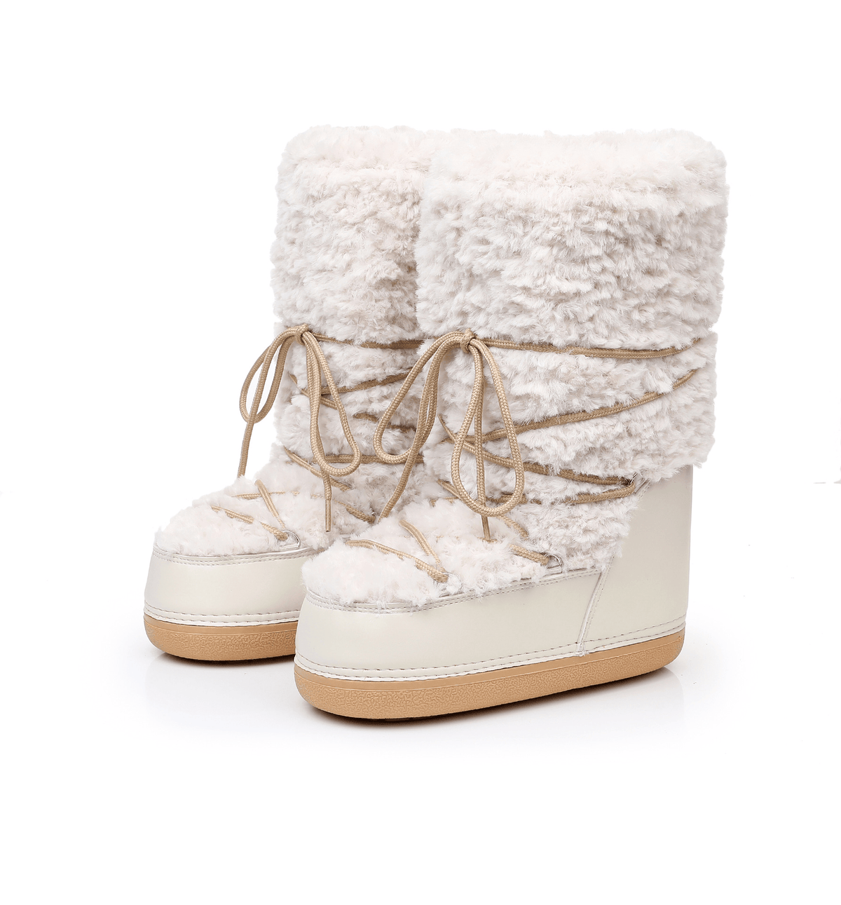 OLANE Aerwen Fluffy Fur Winter Snow Boots Pink Long36-37Women's Shoes