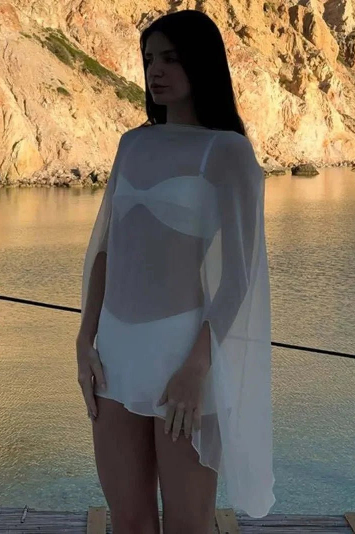 OLANE Alina Loose Blouse Cover-up WhiteSBlouse