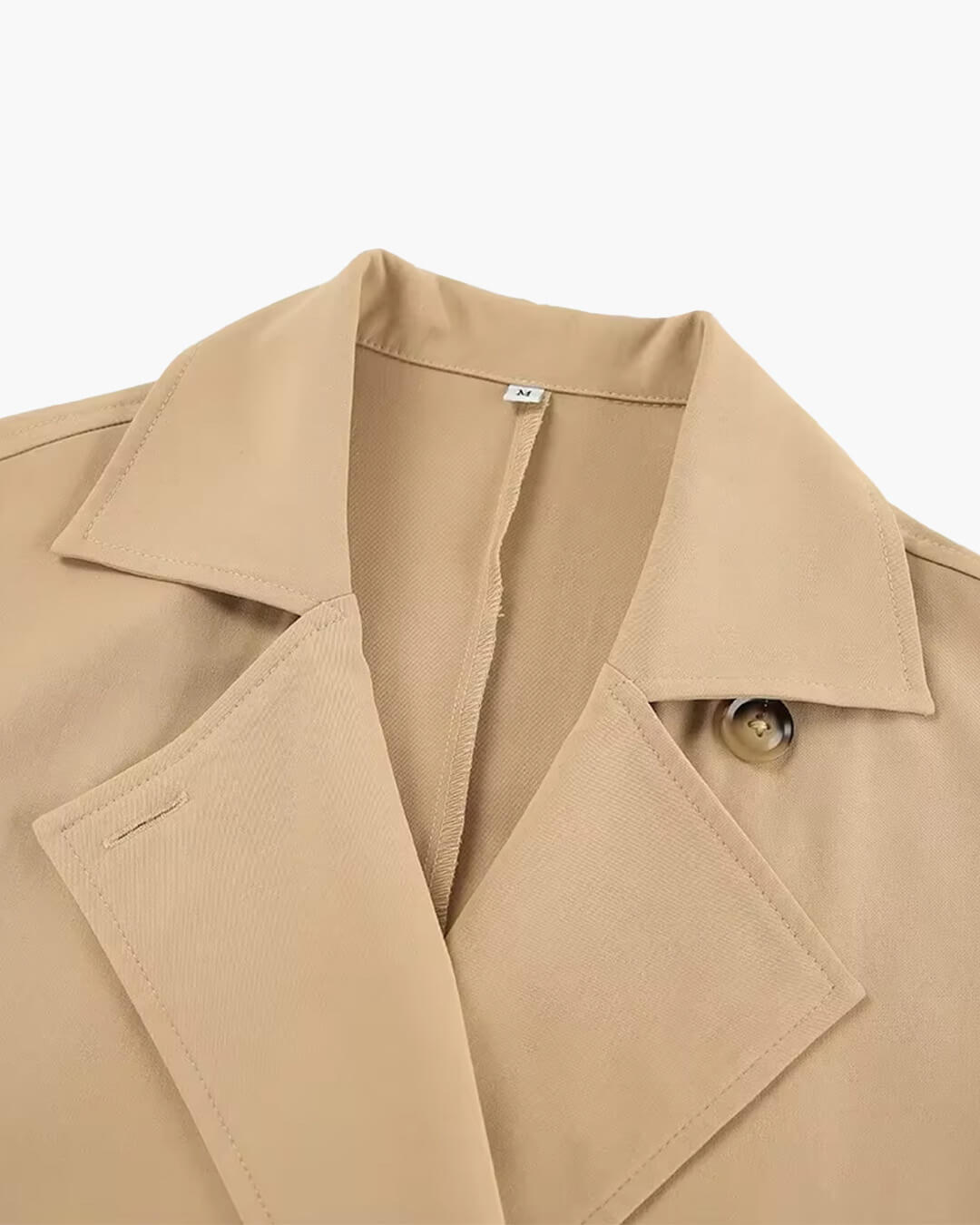 OLANE Classic Long Double Breasted Trench Coat BeigeLWomen's Coats & Jackets