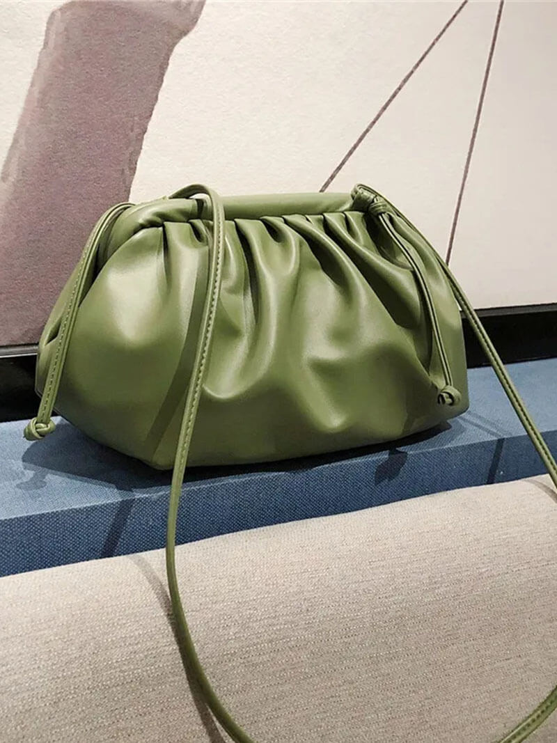 OLANE Classic Vegan Leather Crossbody Pouch GreenBag