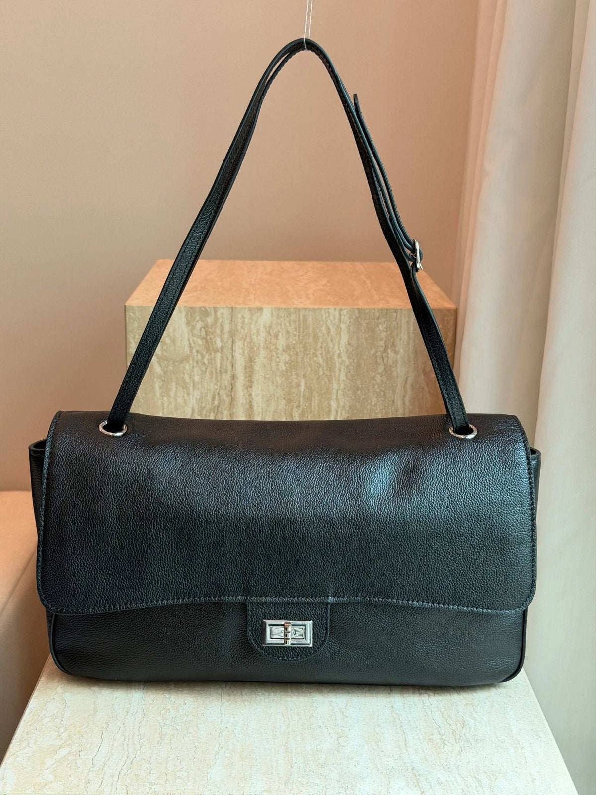 OLANE Elegant Crossbody Shopper Bag SmallBlackBag
