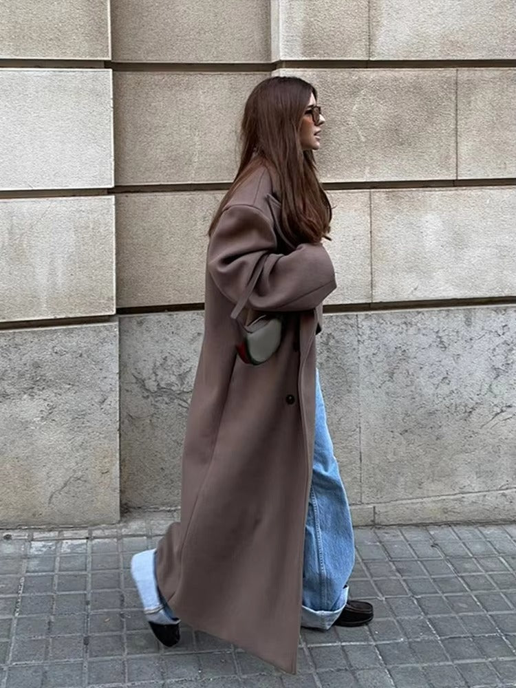 OLANE Lara Maxi Coat BrownMWomen's Coats & Jackets