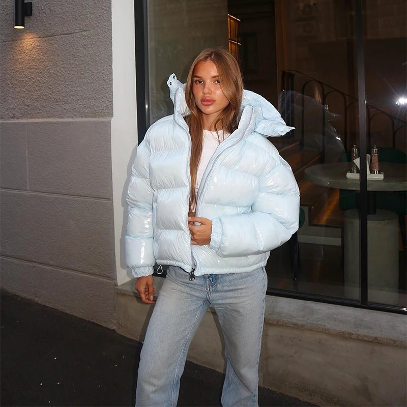 OLANE Mila Hooded Puffer Jacket BlueMWomen's Coats & Jackets