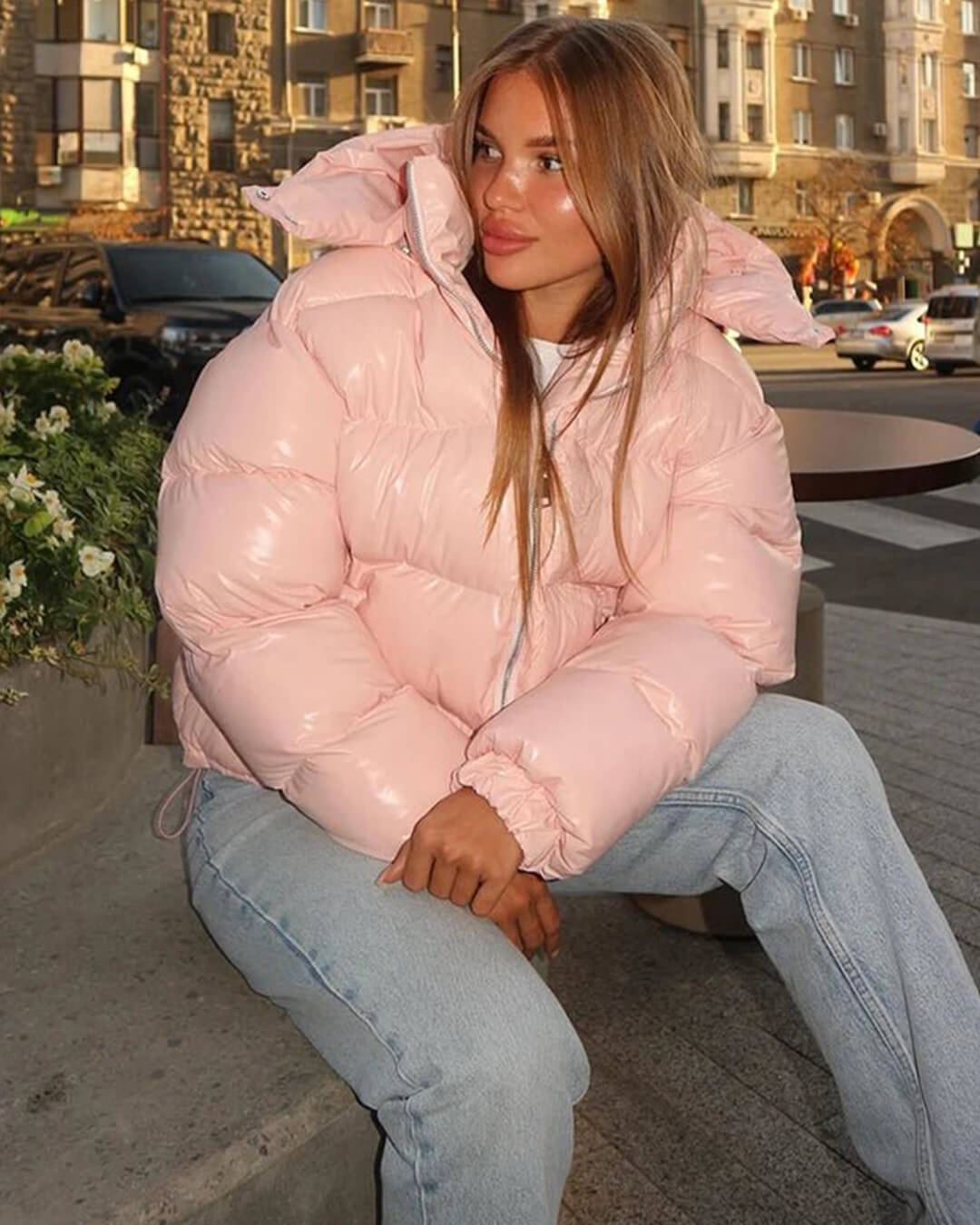 OLANE Mila Hooded Puffer Jacket PinkSWomen's Coats & Jackets