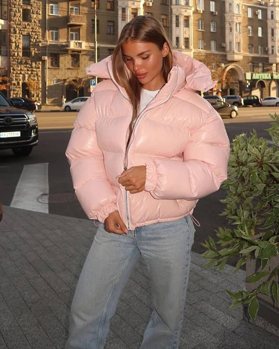 OLANE Mila Hooded Puffer Jacket PinkSWomen's Coats & Jackets