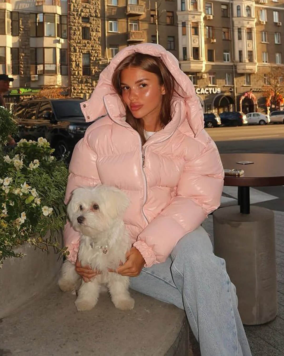 OLANE Mila Hooded Puffer Jacket PinkSWomen's Coats & Jackets
