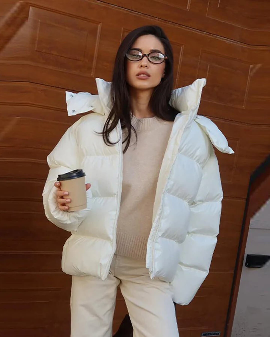 OLANE Mila Hooded Puffer Jacket WhiteMWomen's Coats & Jackets