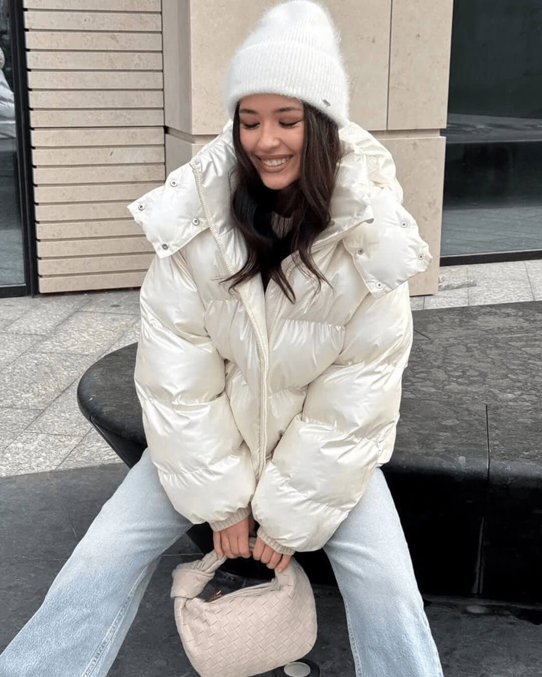 OLANE Mila Hooded Puffer Jacket WhiteMWomen's Coats & Jackets