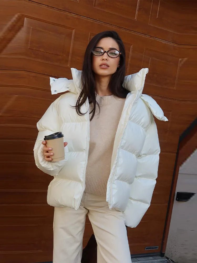 OLANE Mila Hooded Puffer Jacket WhiteMWomen's Coats & Jackets