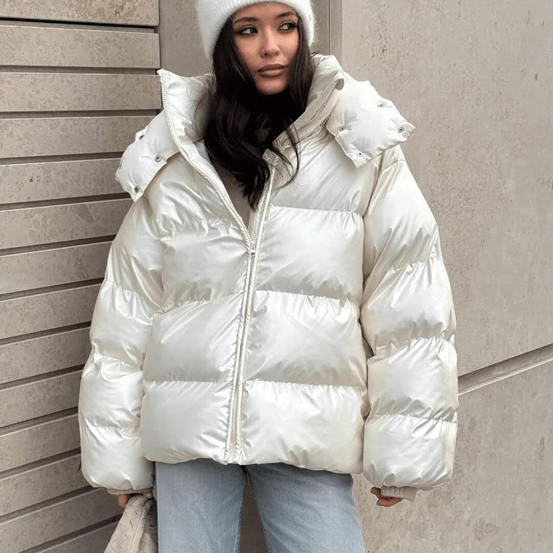 OLANE Mila Hooded Puffer Jacket WhiteSWomen's Coats & Jackets