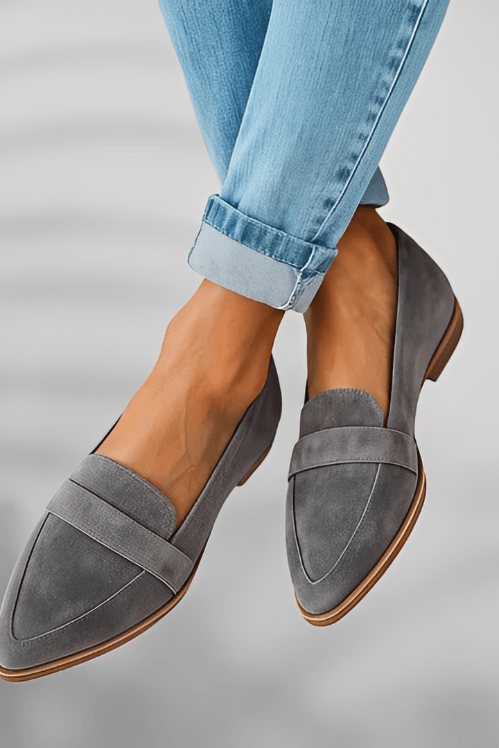 OLANE Pointed Toe Slip - On Orthopedic Shoes Grey35Women's Shoes