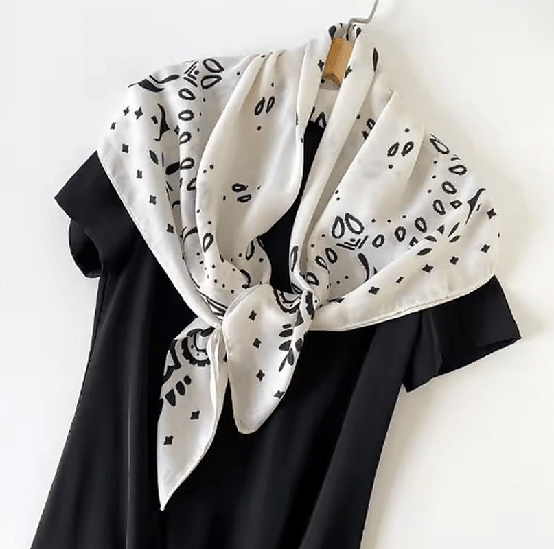 OLANE Rachel Lightweight Paisley Knitted Bandana Scarf WhiteOne sizeWomen's Accessories