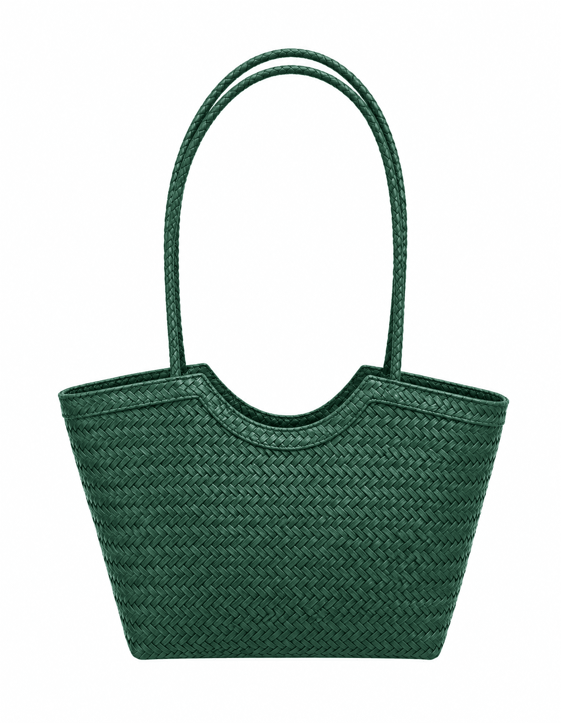OLANE Spacious Woven Faux Leather Bag GreenRegularBag