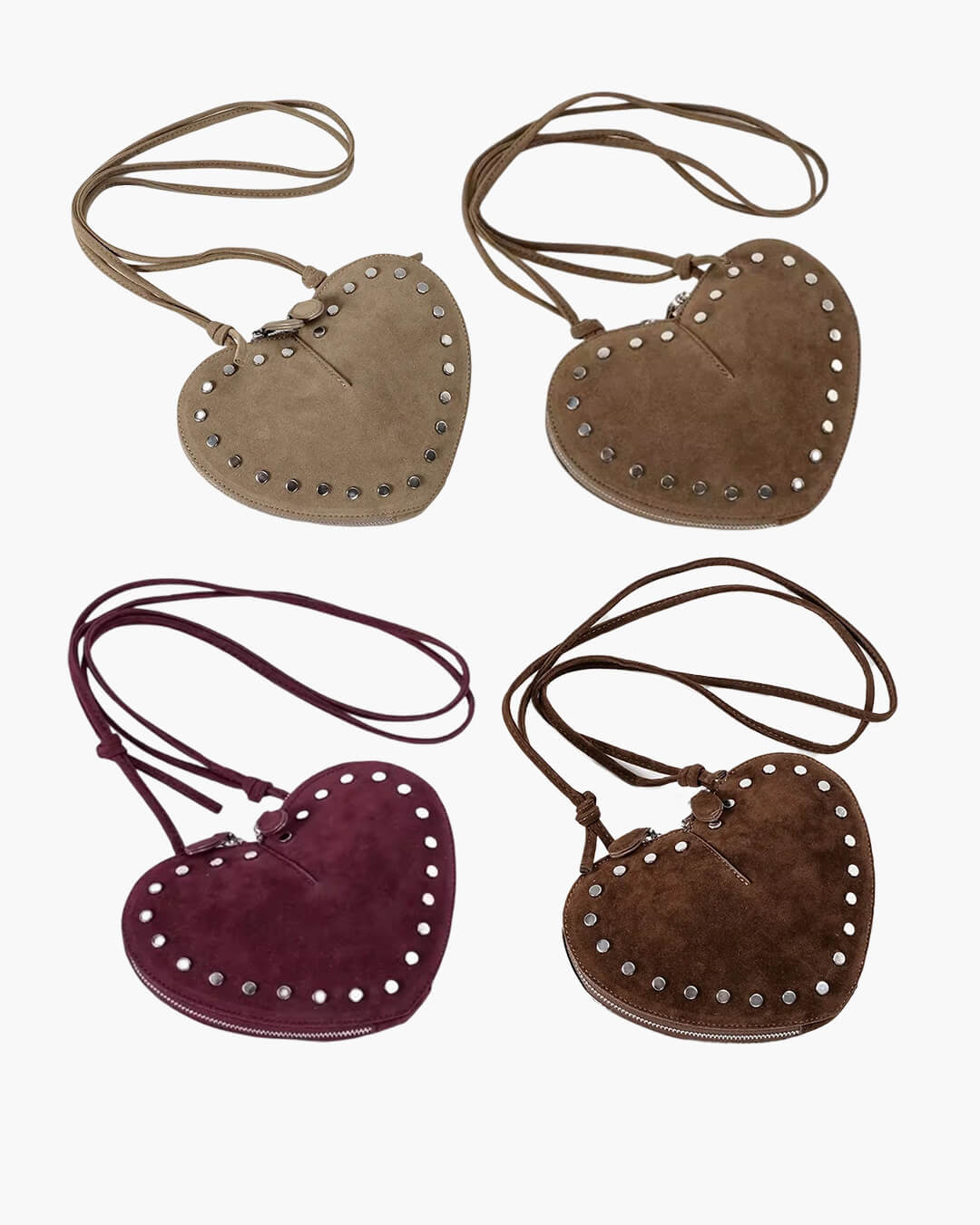 OLANE Vintage Faux Suede Crossbody Bag KhakiWomen's Handbags