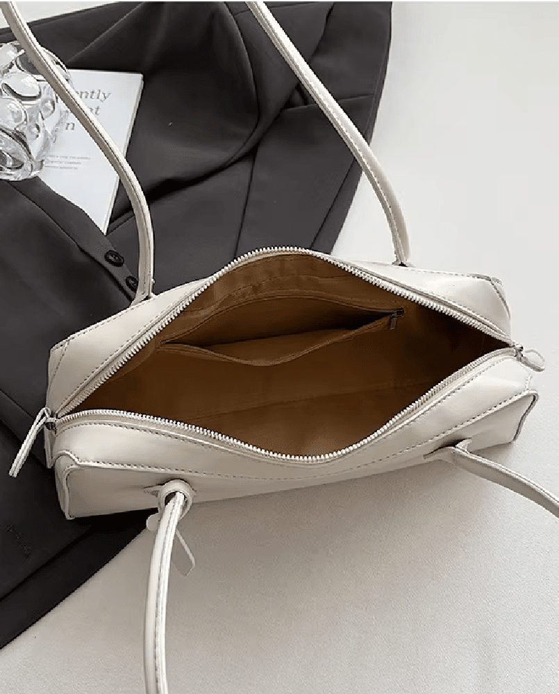 OLANE Vintage Leather Baguette Bag WhiteWomen's Handbags