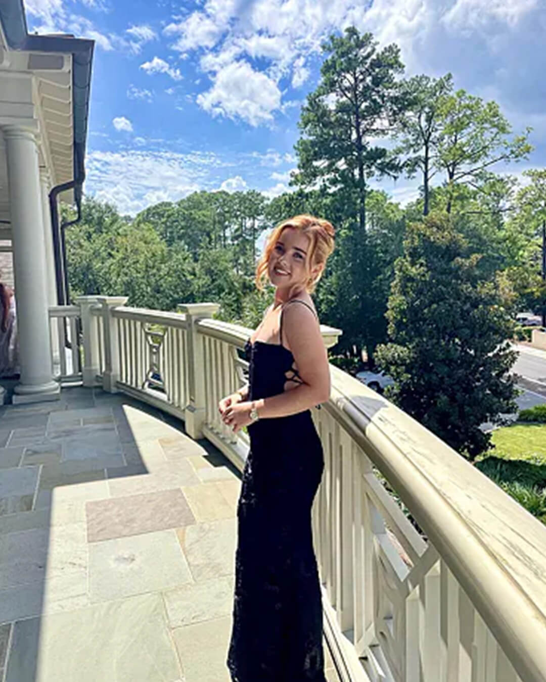 Bodycon Appliqué Tie-Back Evening Gown