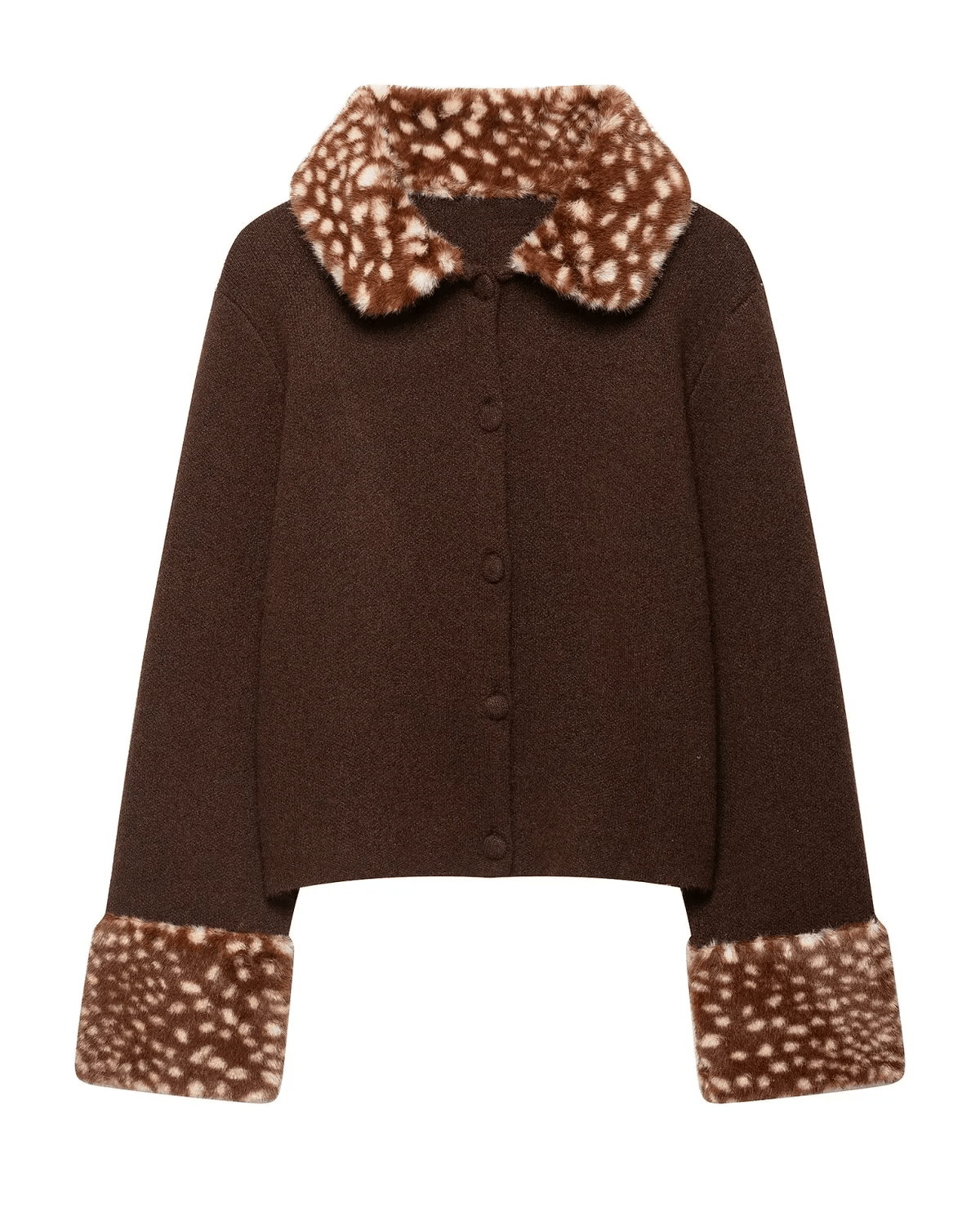 Gilet en maille bordé de fausse fourrure Bambi