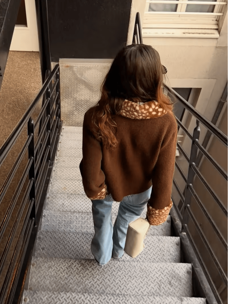 Gilet en maille bordé de fausse fourrure Bambi