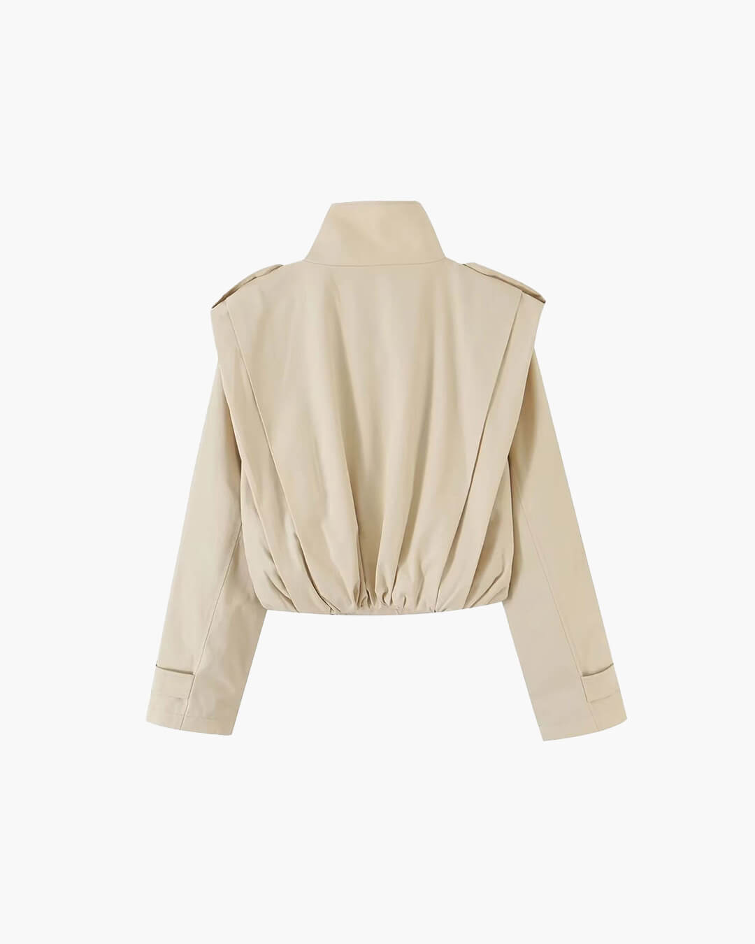 Trench-coat Sandra plissé à col haut