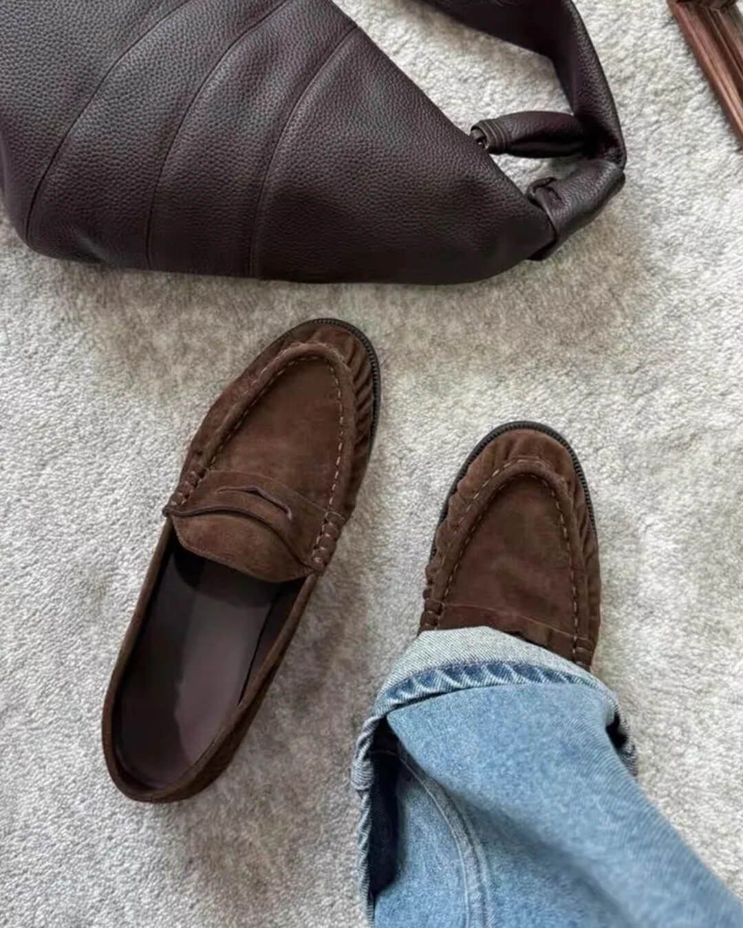 Mocassins classiques slip-on en simili cuir végétal
