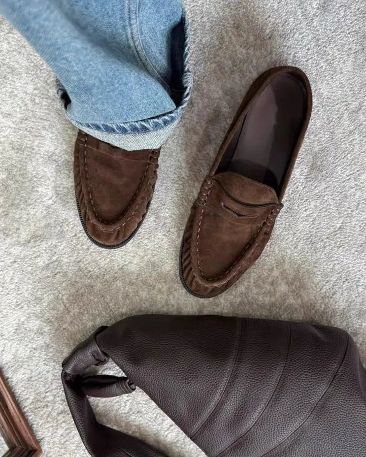 Mocassins classiques slip-on en simili cuir végétal