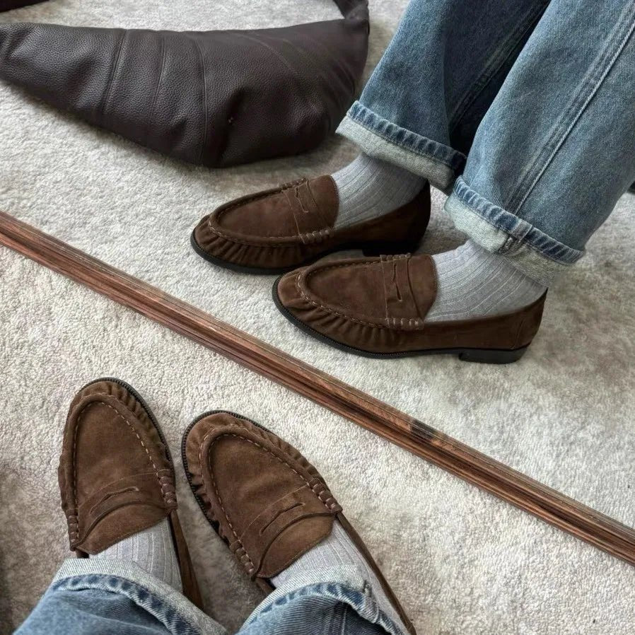 Mocassins classiques slip-on en simili cuir végétal