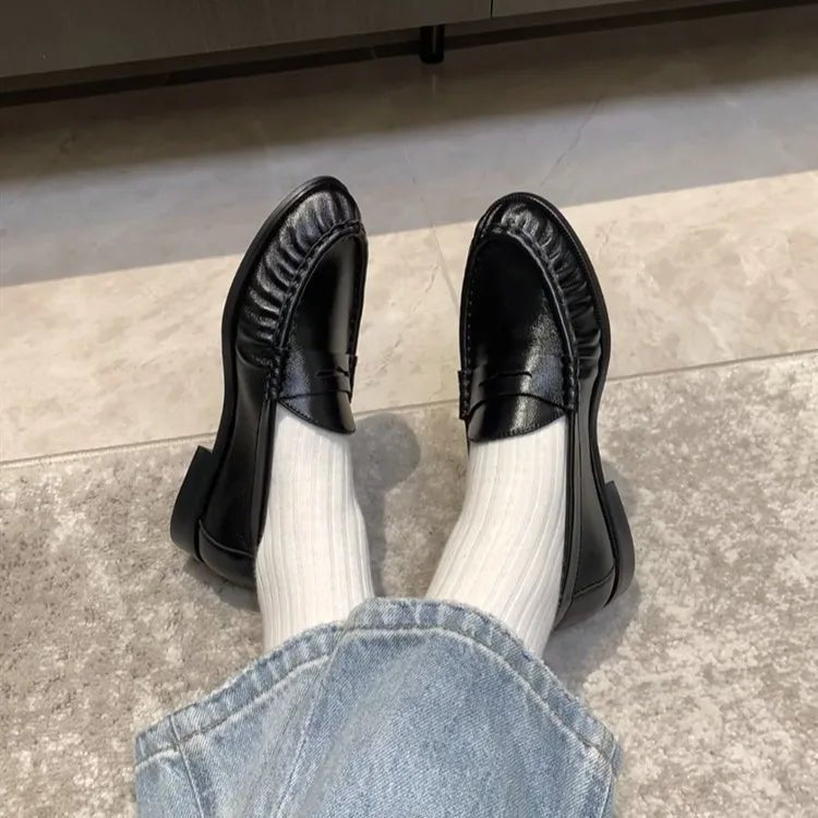 Mocassins classiques slip-on en simili cuir végétal