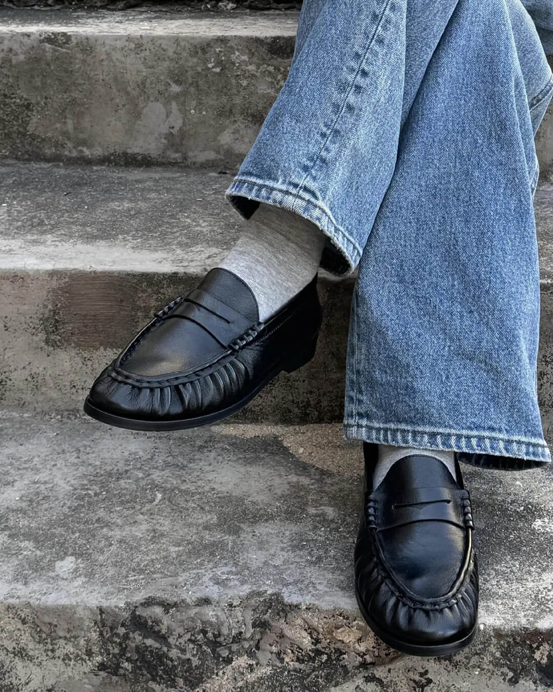 Mocassins classiques slip-on en simili cuir végétal