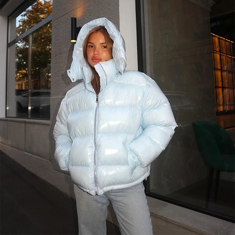Nica Hooded Puffer Jacket - Stylish Winter Coat for Women, Warm Long Sleeve Casual Streetwear Winter Coats 13