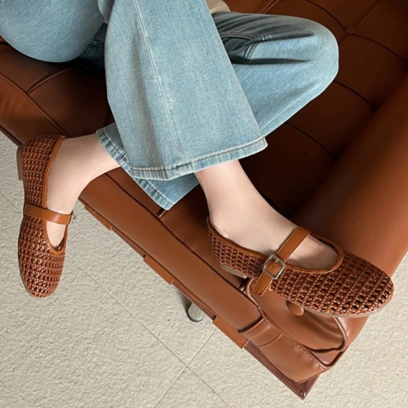 Luana Mesh Ballet Flat Pumps
