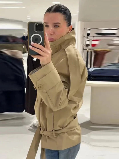 Veste trench utility col montant