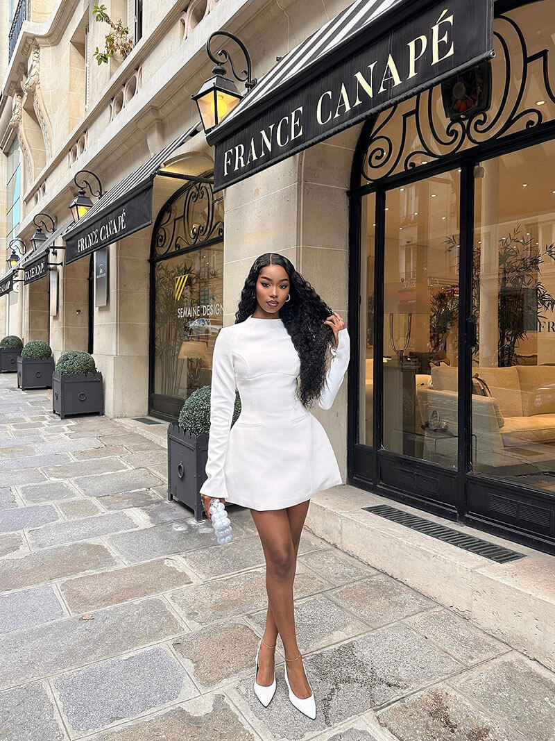 OLANE Aaliyah Mini Dress WhiteSWomen's Dresses