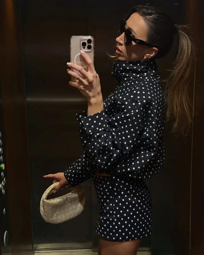 OLANE Annie Tailored Polka Dot Jacket BlackXSWomen's Coats & Jackets