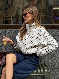 Annie Veste Ajustée à Pois