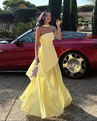 Adela Asymmetric Sheer Maxi Dress with Scarf