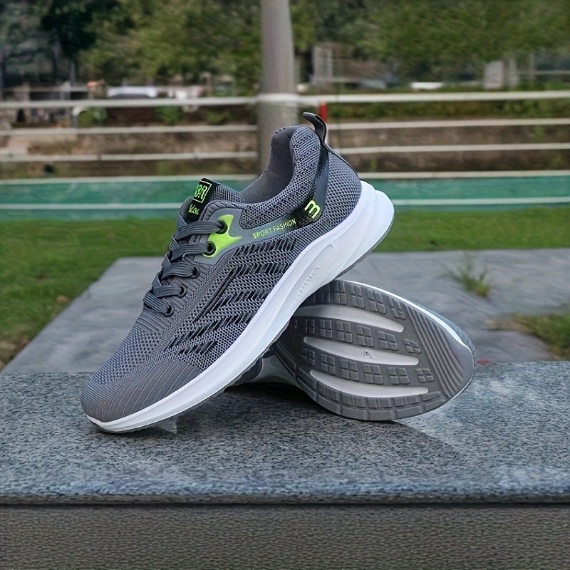 OLANE Athletic Lace - Up Breathable Running Shoes Grey38.5Men's Shoes