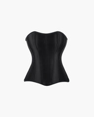 Adelina Top corset en satin noir
