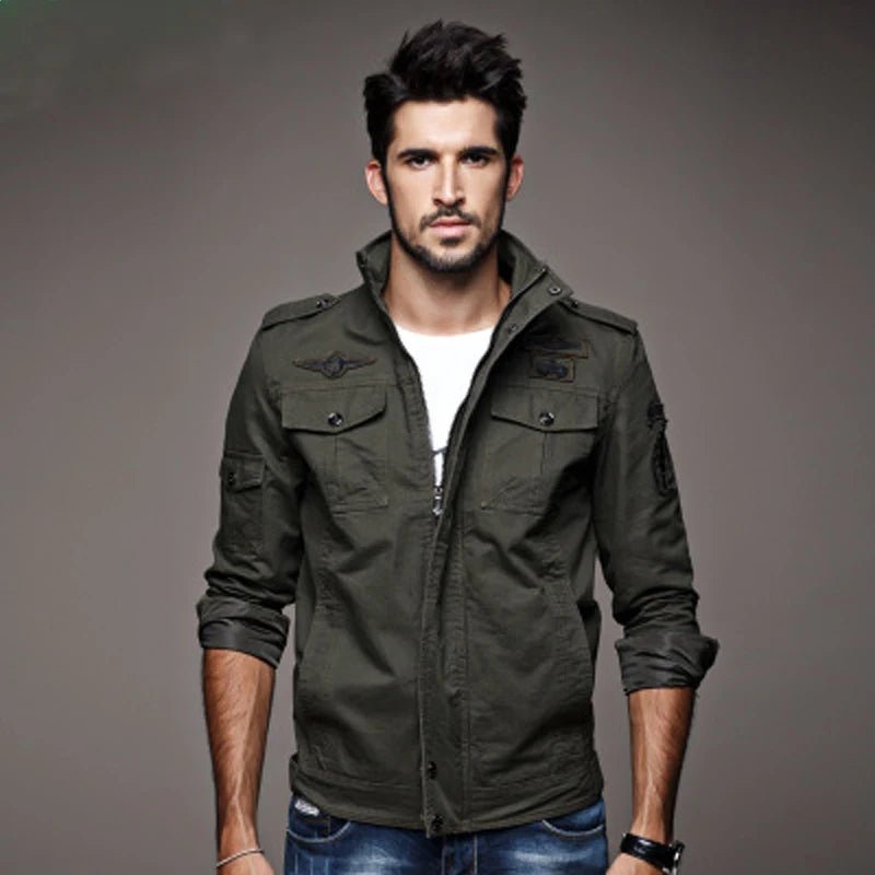 Olane Brand Army Military Style Jacket Army GreenXLJackets