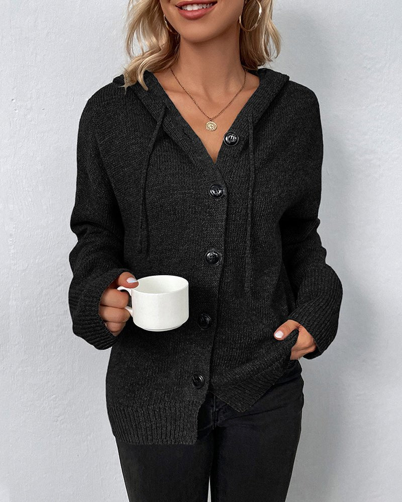 Olane Brand Hooded Cardigan Women BlackSSweaters & Cardigans