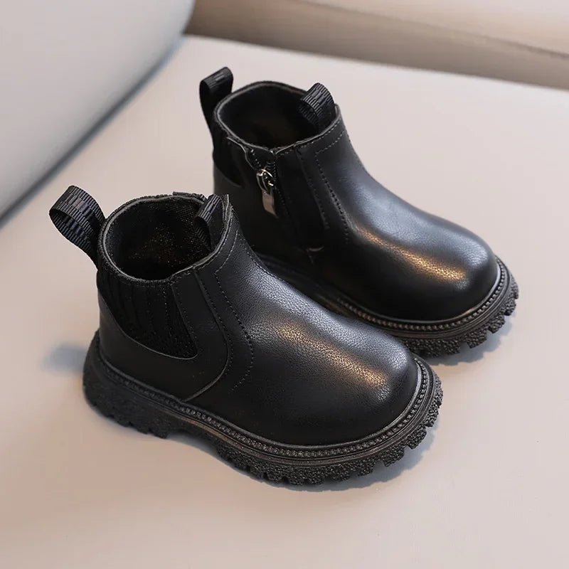 Olane Brand Kids Winter Leather Boots Black21Kids' Boots
