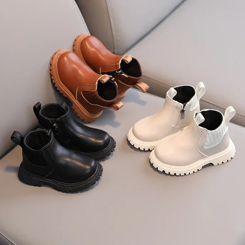 Olane Brand Kids Winter Leather Boots Black21Kids' Boots