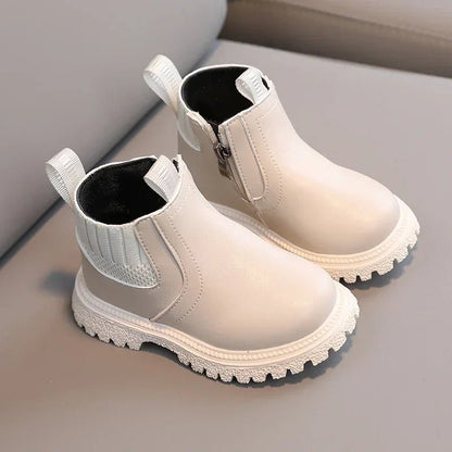 Olane Brand Kids Winter Leather Boots Creme21Kids' Boots