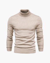 Agata Pull col roulé slim homme - Tricot fin élégant pour le travail et