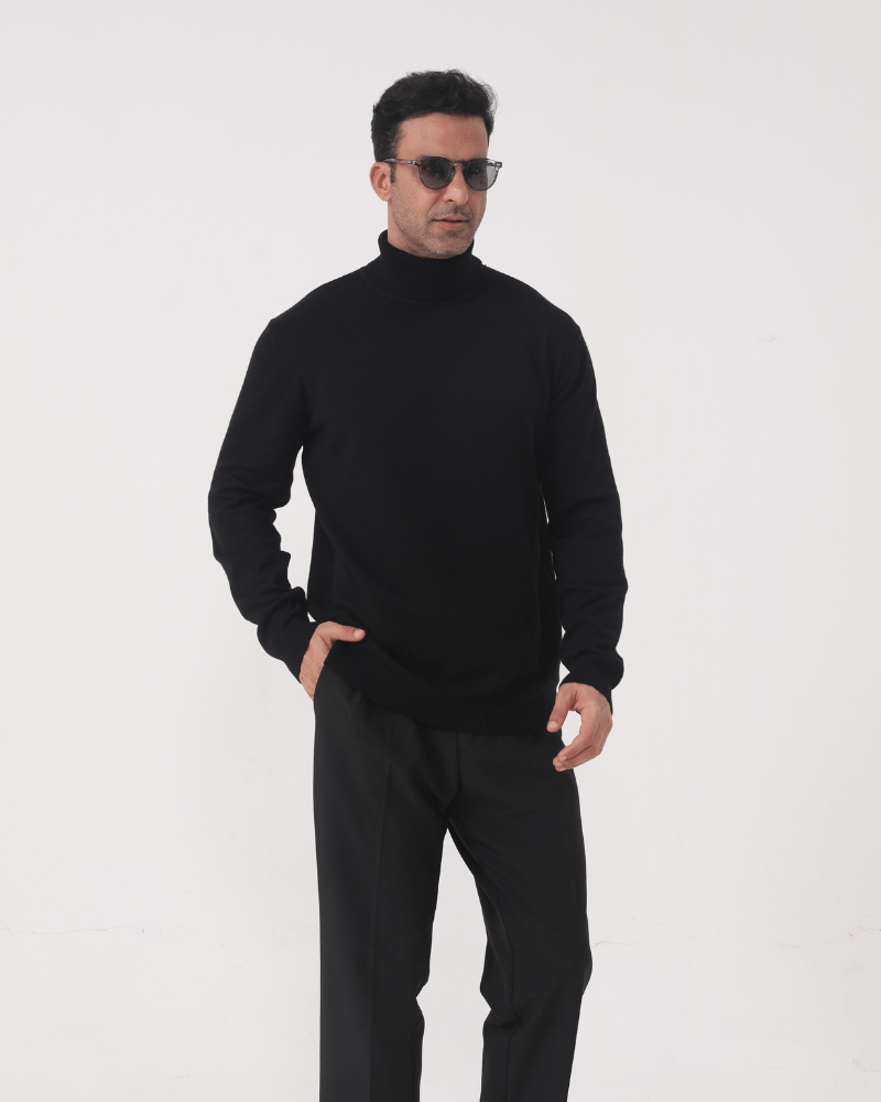 Olane Brand Men's Slim Fit Turtleneck Sweater - Elegant Beige Fine Knit for Business & Leisure BeigeSMen's Sweaters
