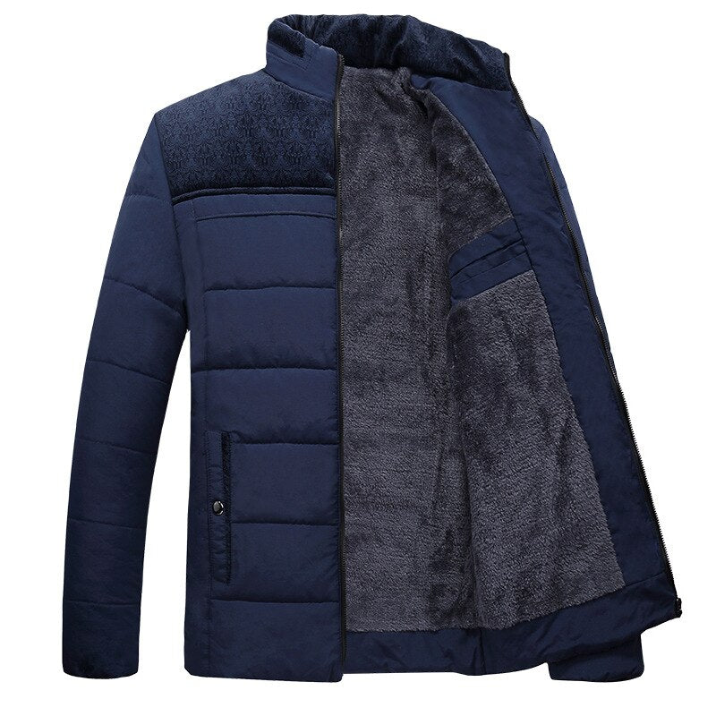 Olane Brand Thick Quilted Down Jacket BlueSMen's Jackets