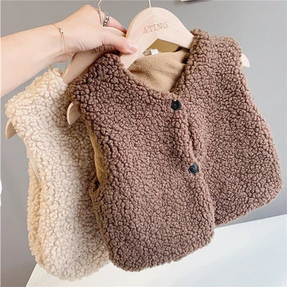 Olane Brand Velvet Baby Vest Light Brown90 (1 - 2 Years)Vests