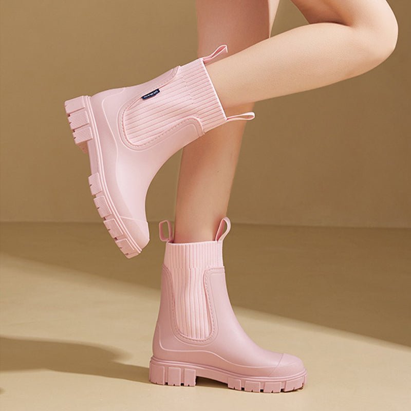 Olane Brand Waterproof Rain Boots Lowcut Pink36Women’s Rain Boots