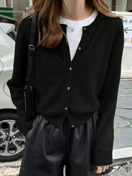 Cardigan tricot boutonné chic
